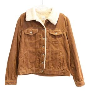 Kensie Jeans Camel Corduroy Sherpa 